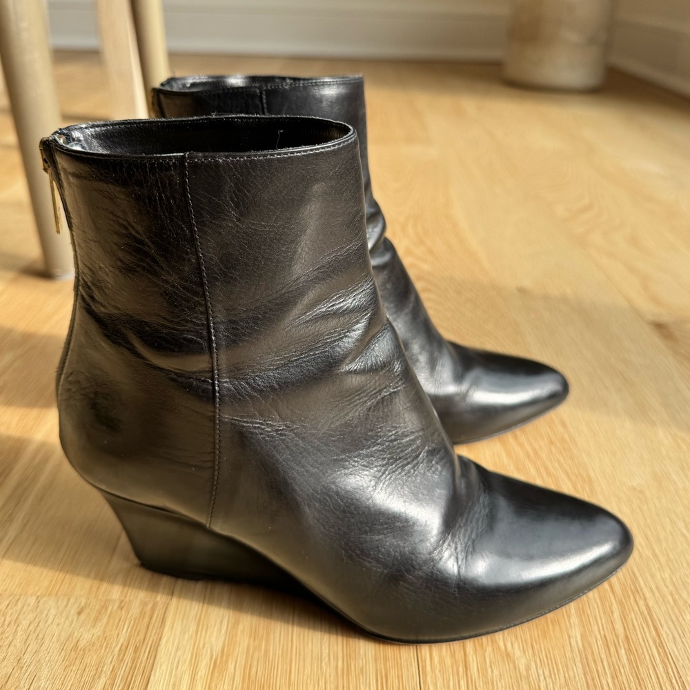 Jimmy Choo Napa Leather Wedge Ankle Boot